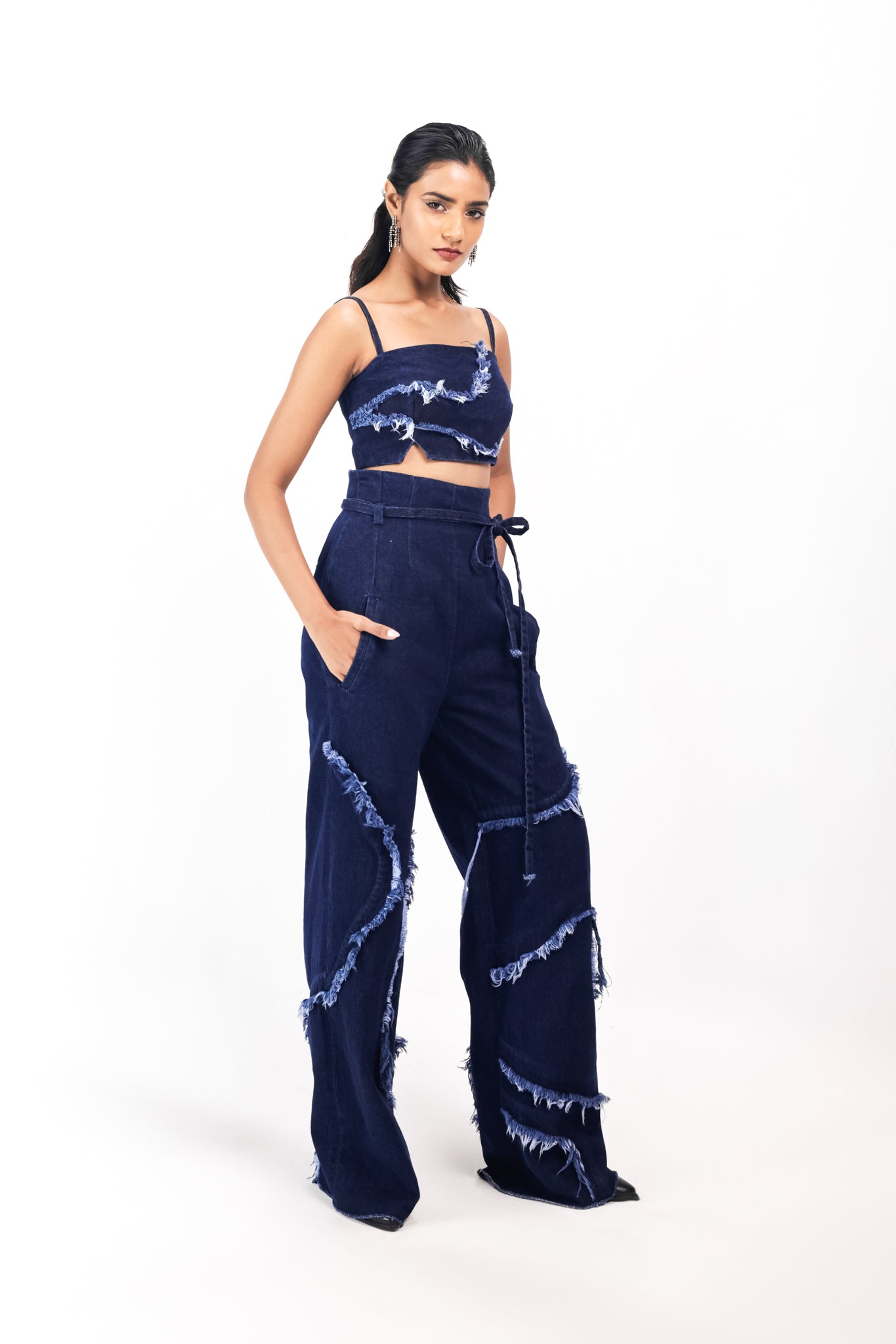 WEATHERED INDIGO BUSTIER