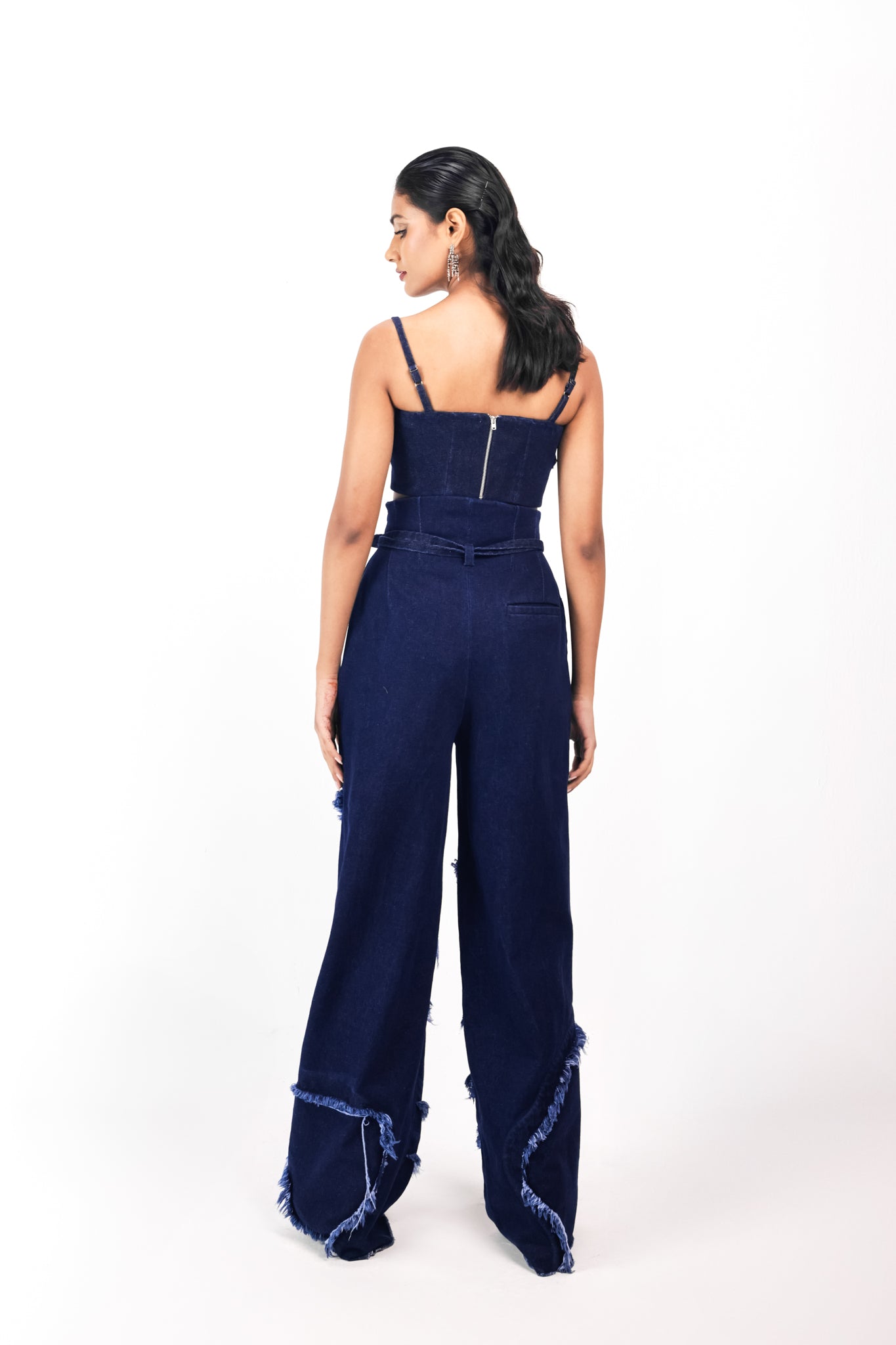 WEATHERED INDIGO BUSTIER