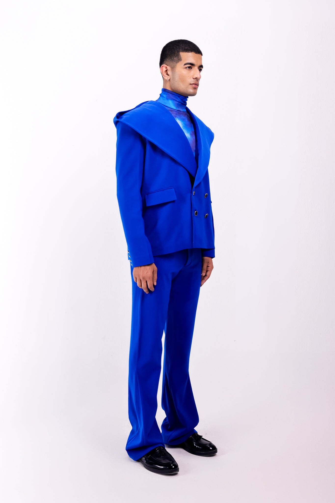 Celestial Drift Hooded Blazer Set