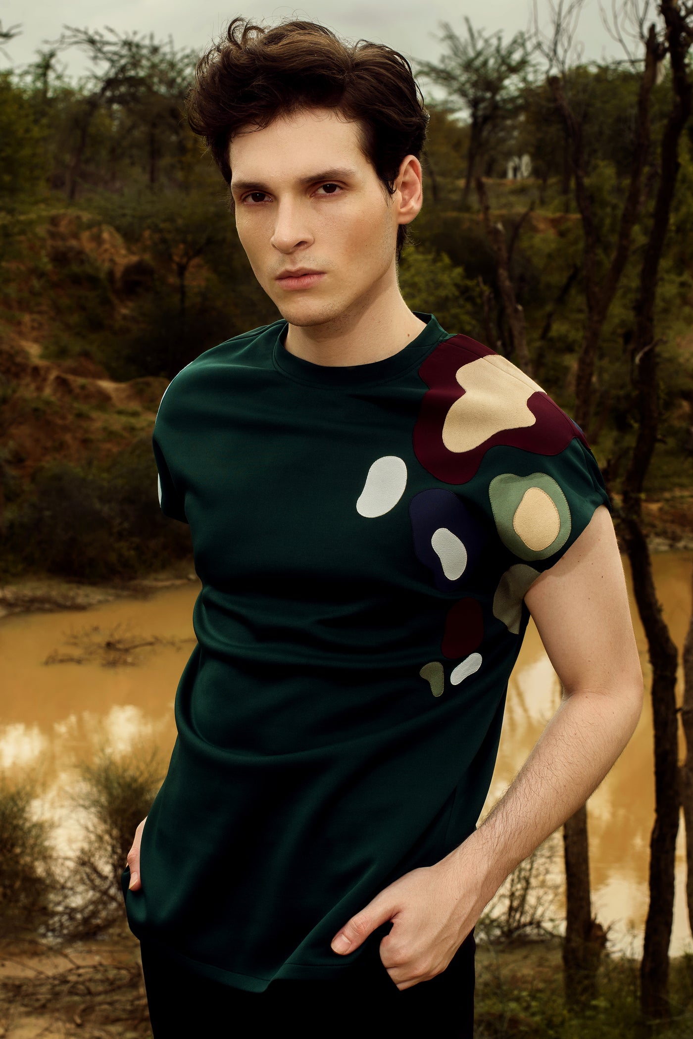 UNDEFINED APPLIQUE MENS T-SHIRT - siddhantagrawal