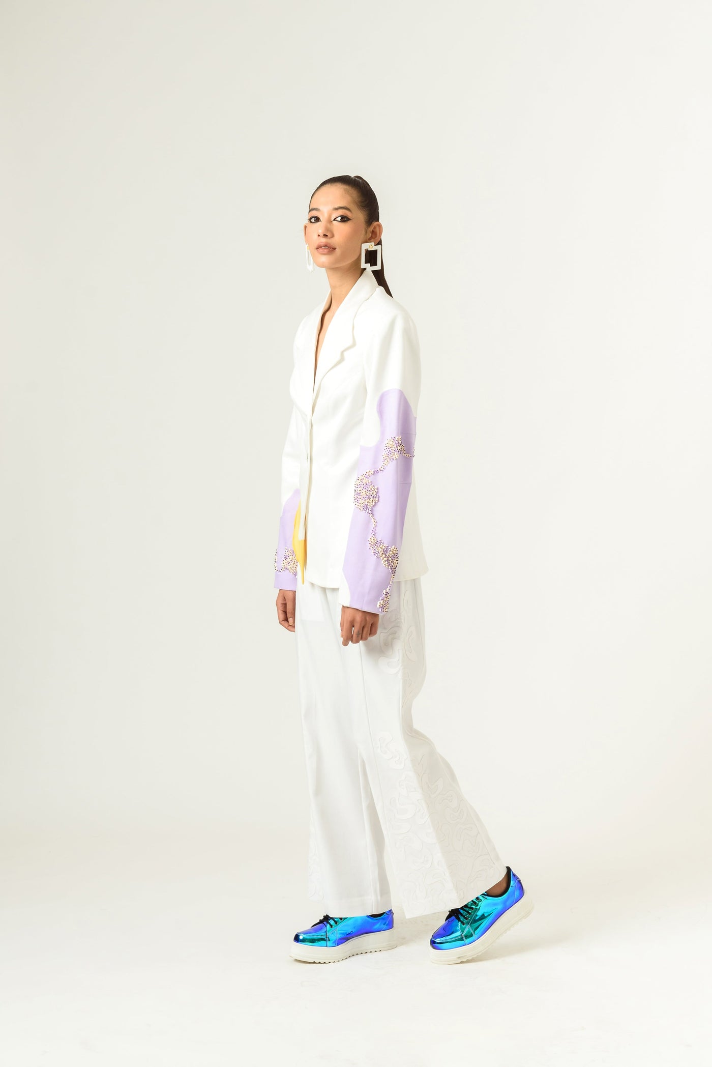 Ivory Lilac Suit - siddhantagrawal