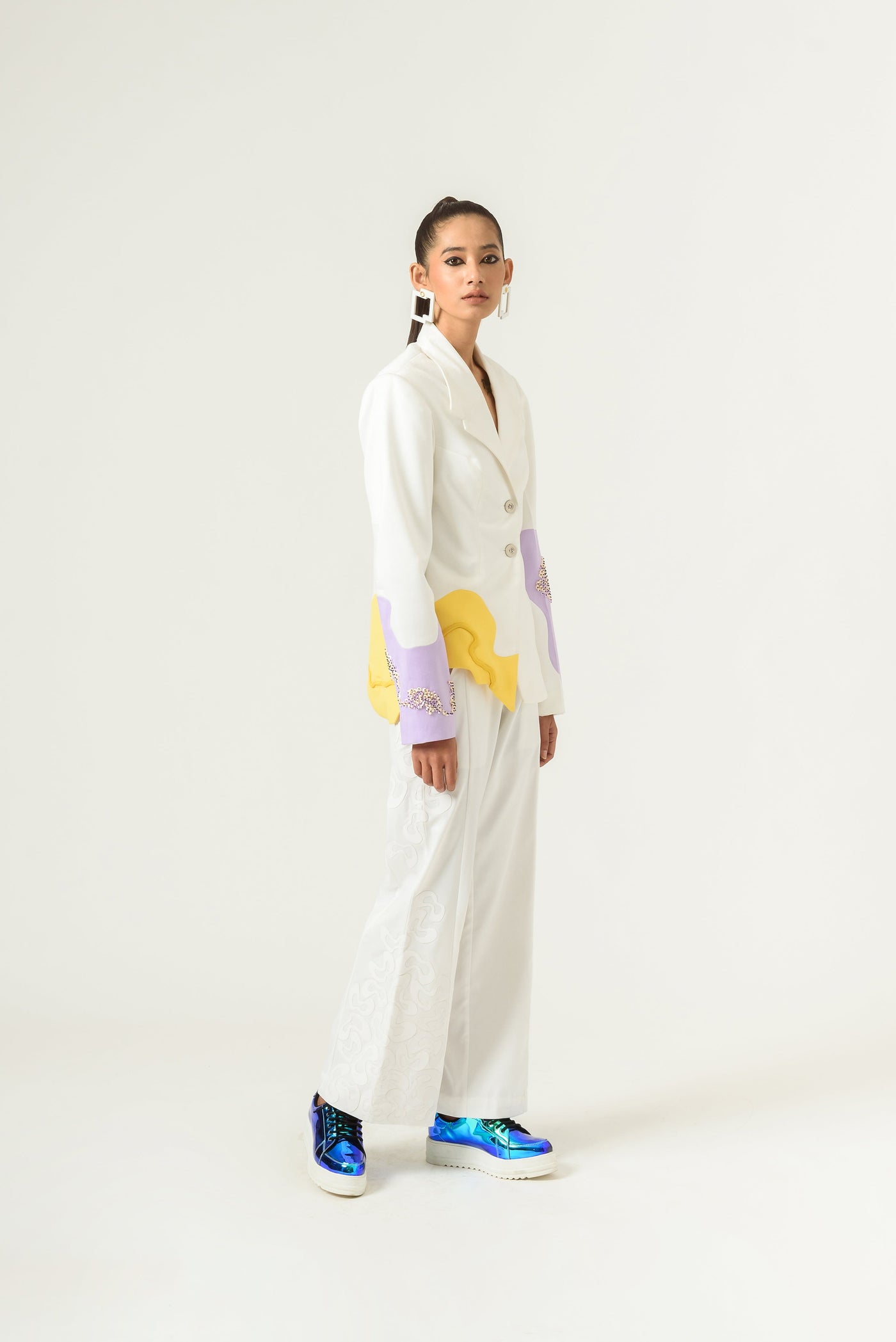 Ivory Lilac Suit - siddhantagrawal