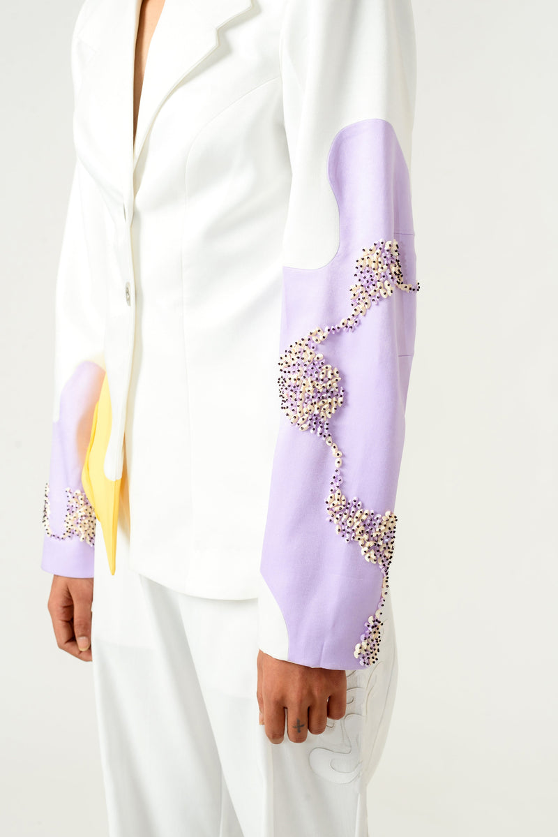 Ivory Lilac Suit - siddhantagrawal
