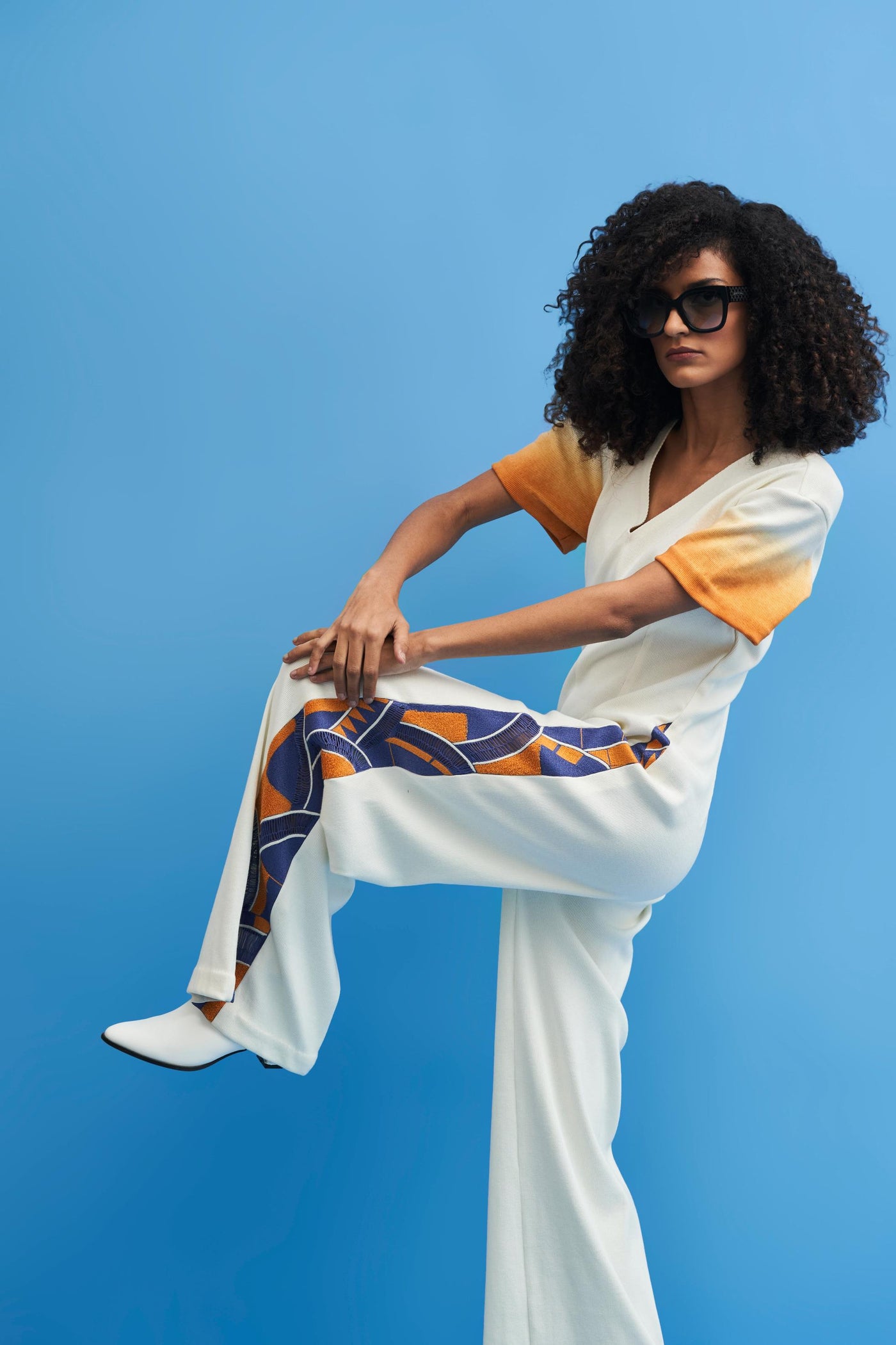 Off-White Lunette Embroidered Jumpsuit - siddhantagrawal