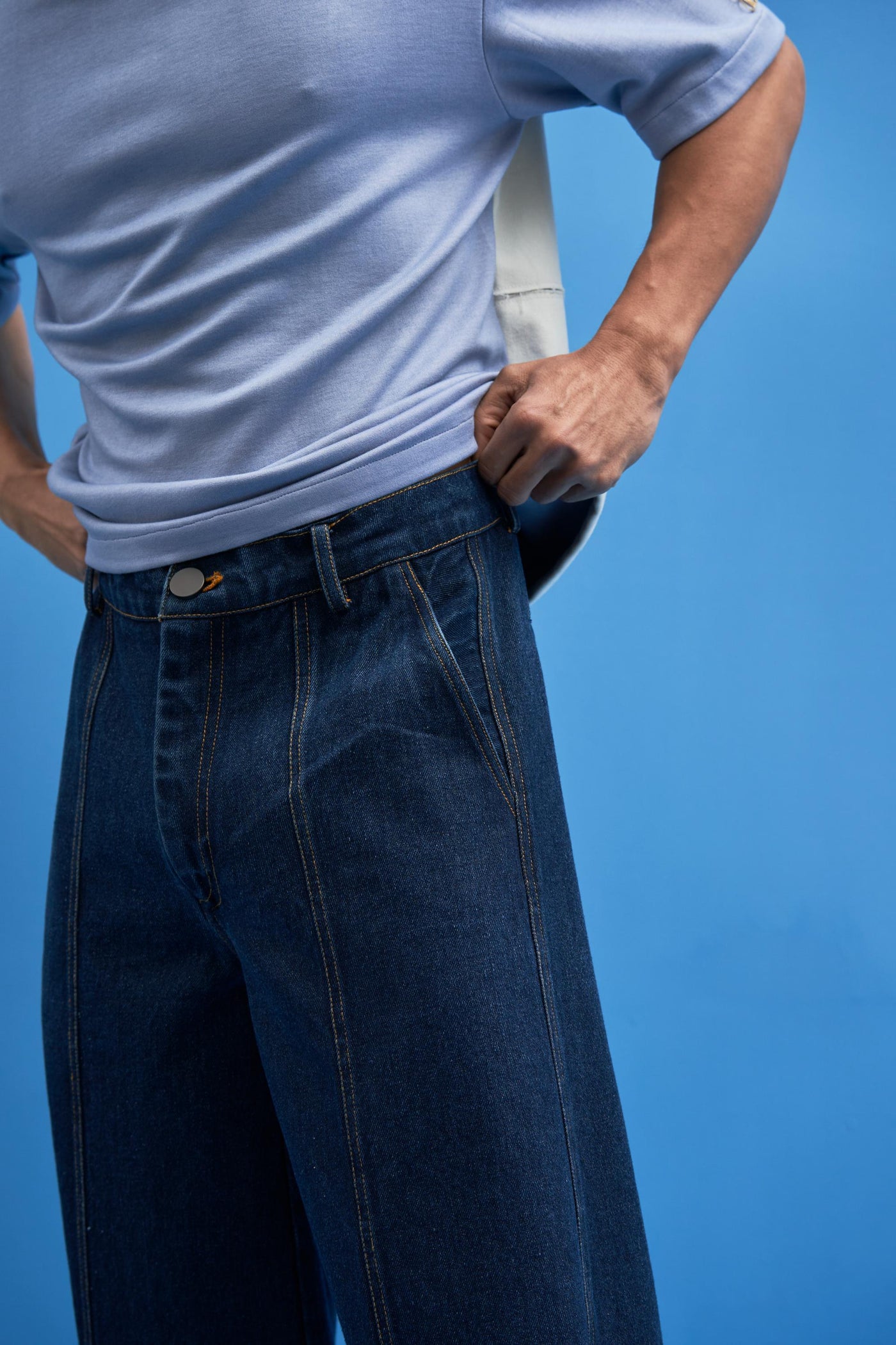Denim Tie-Up Trousers - siddhantagrawal