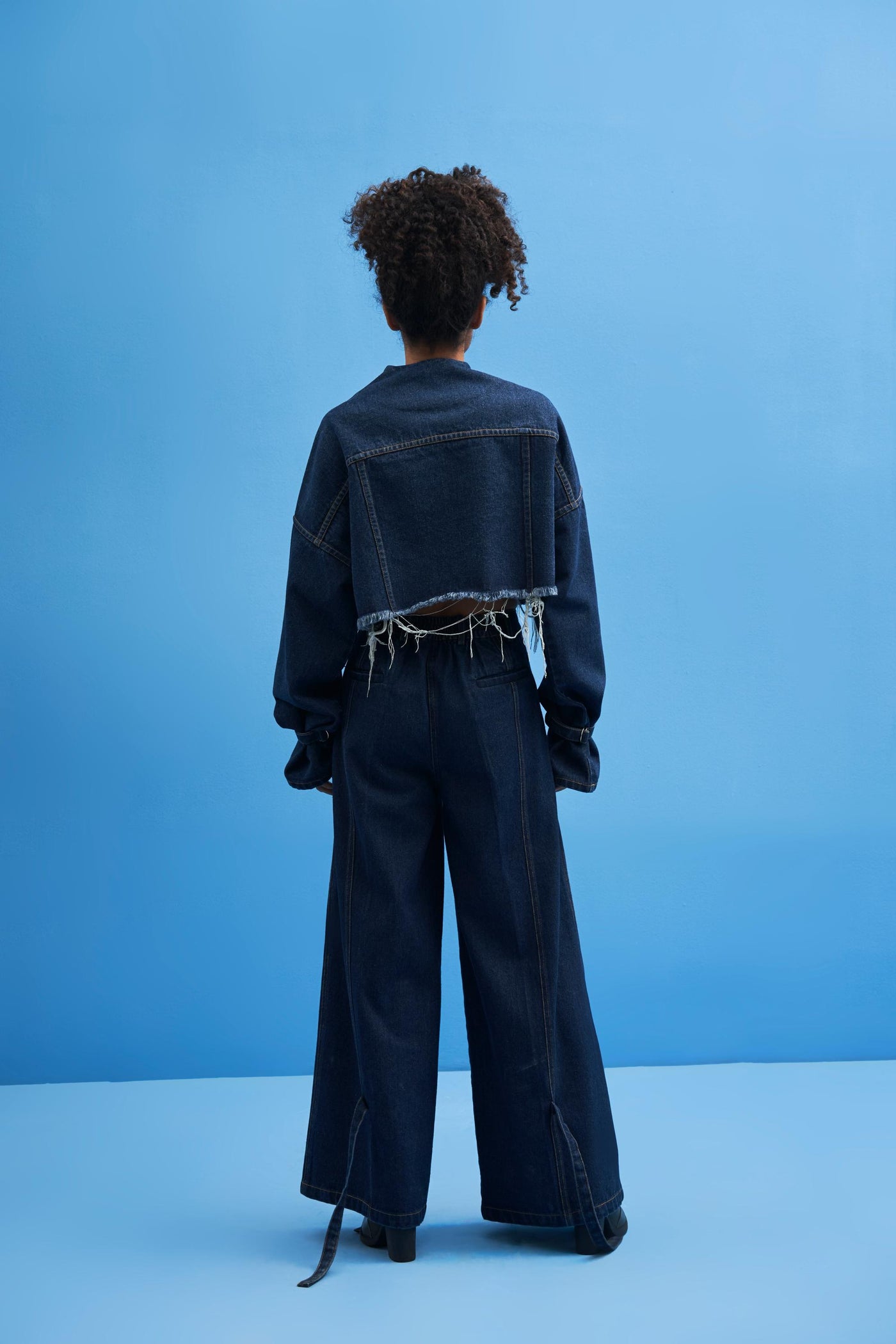 Denim Tie-Up Trousers - siddhantagrawal