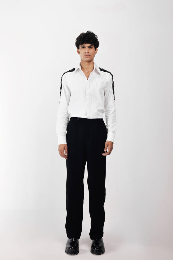 IVORY SHADOWED GLIMMER SHIRT