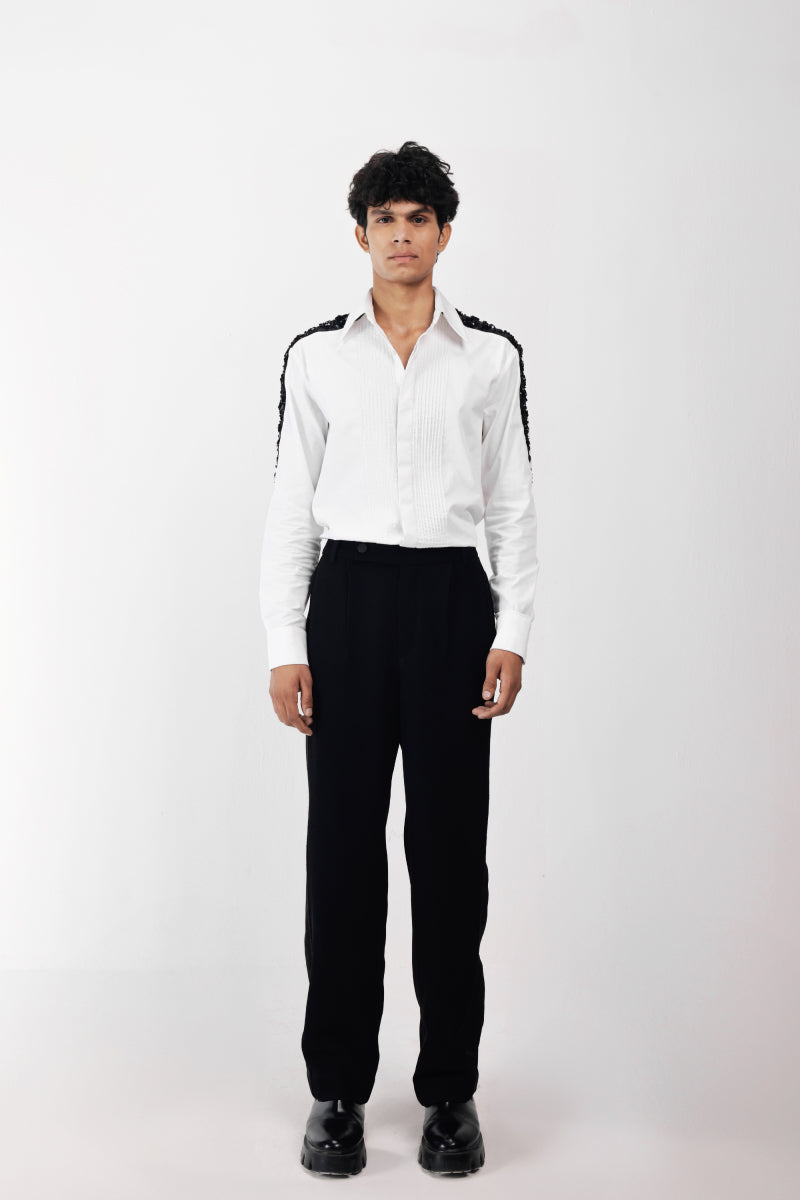 IVORY SHADOWED GLIMMER SHIRT