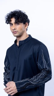 VEIN TRACE KURTA SET