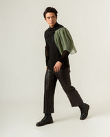 Striped Leather Trouser - siddhantagrawal