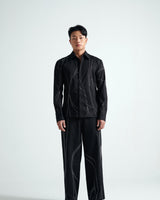 Black Linear-Stitch Shirt