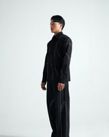 Black Linear-Stitch Shirt