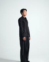 Black Linear-Stitch Shirt