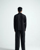 Black Linear-Stitch Shirt