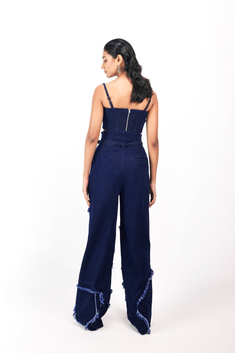 WEATHERED INDIGO BUSTIER