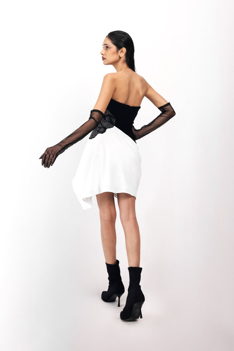 SILVER DUSK BLOOM DRESS