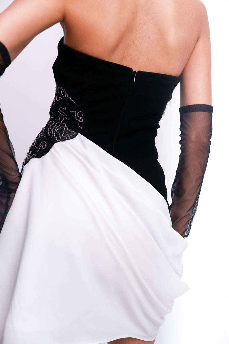 SILVER DUSK BLOOM DRESS