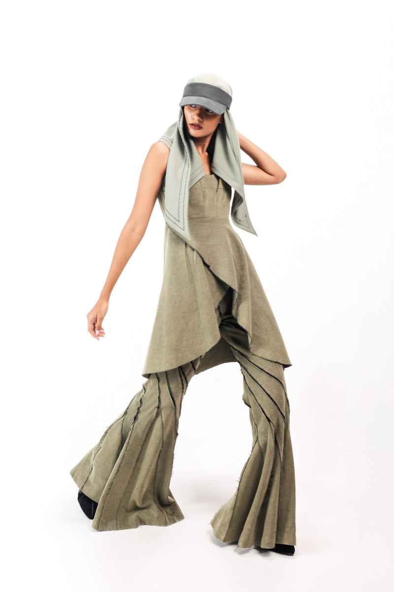 ROOTLINE VISOR CAP WITH SCARF