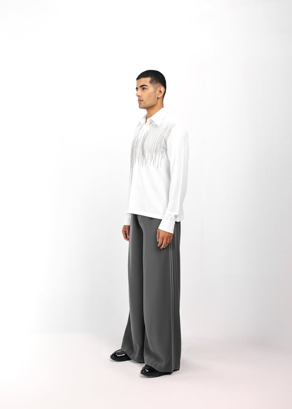 IVORY GLITCH ROOT SHIRT