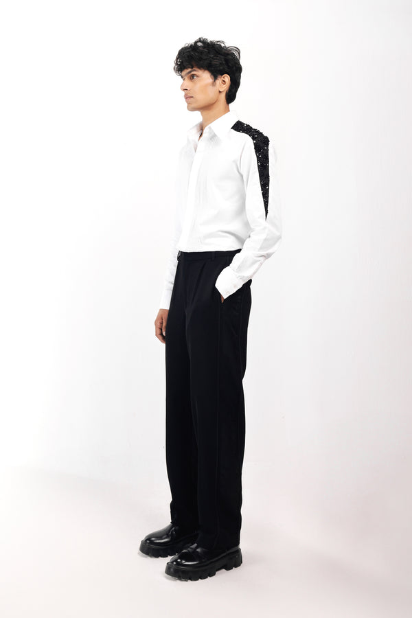 IVORY SHADOWED GLIMMER SHIRT