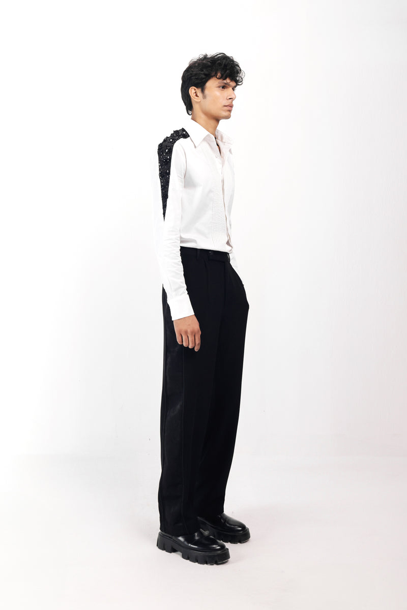 IVORY SHADOWED GLIMMER SHIRT