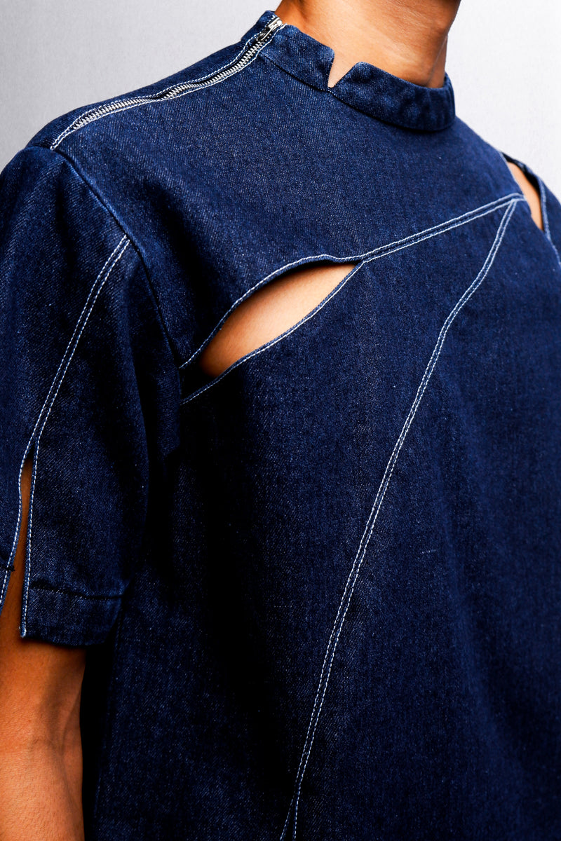 WEATHERED INDIGO T-SHIRT