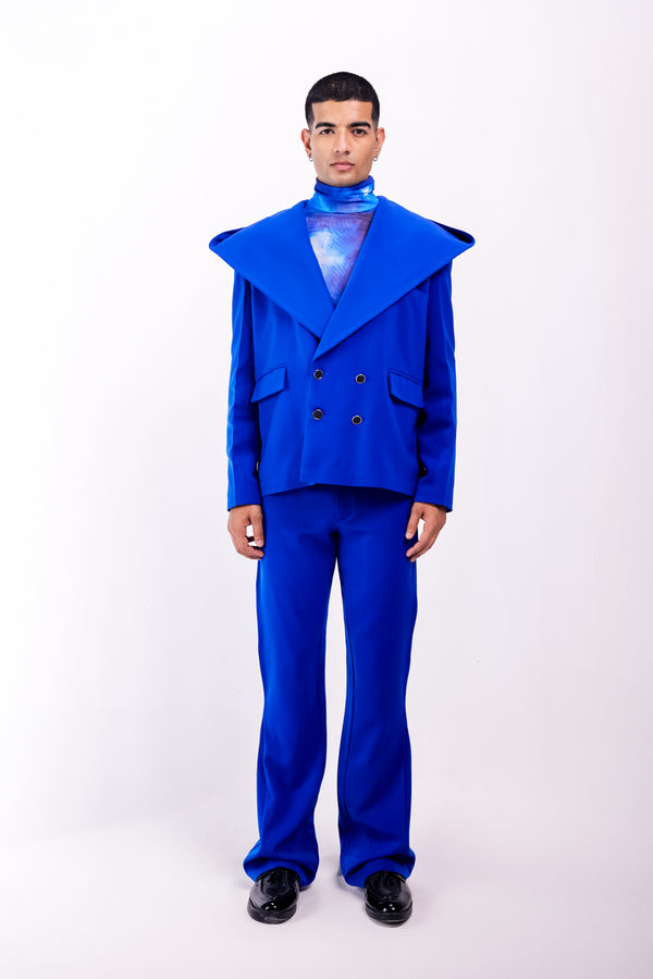 CELESTIAL DRIFT HOODED BLAZER