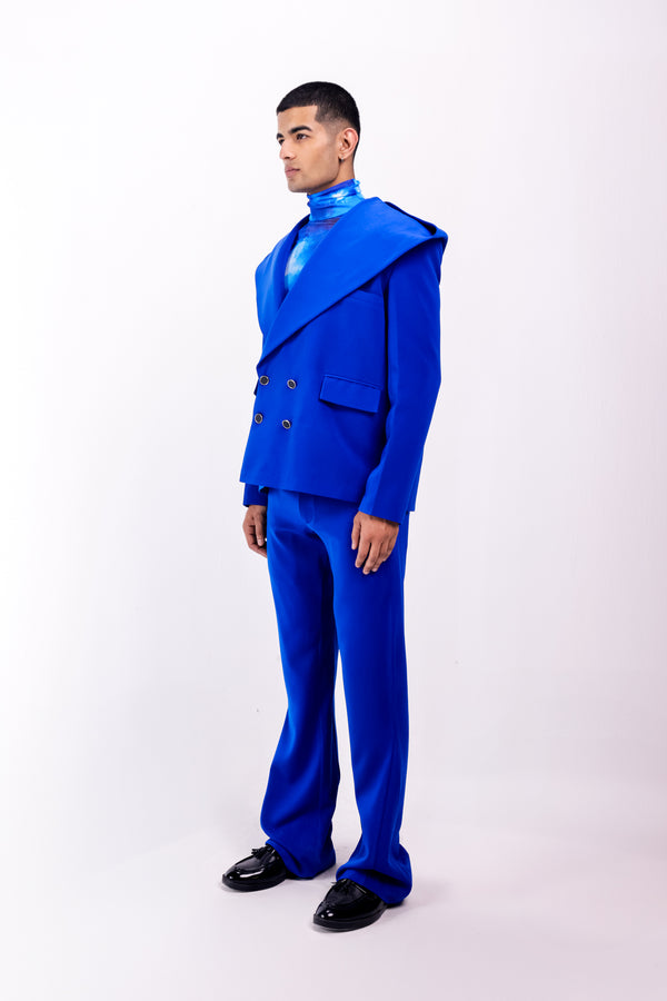 CELESTIAL DRIFT HOODED BLAZER