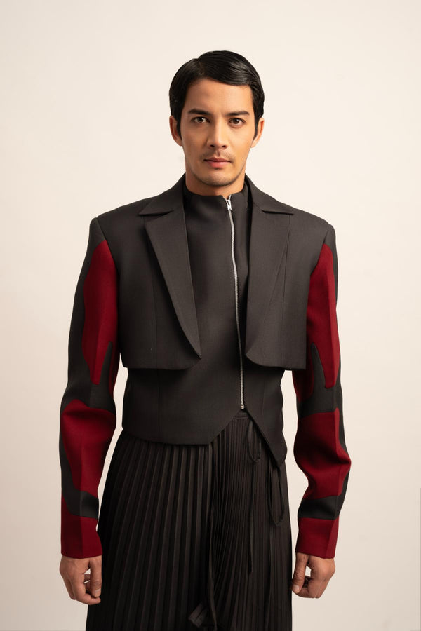 The Seraphic Symphony Cropped Blazer Jacket