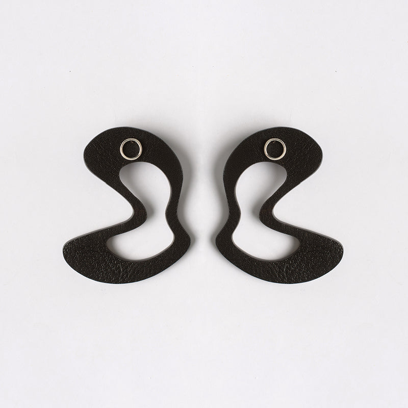 AGITATION BLACK EARRING SILVER LOOP - siddhantagrawal
