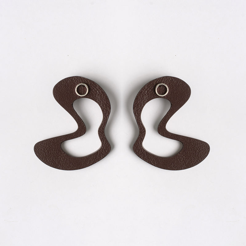 AGITATION BROWN EARRING SILVER LOOP - siddhantagrawal