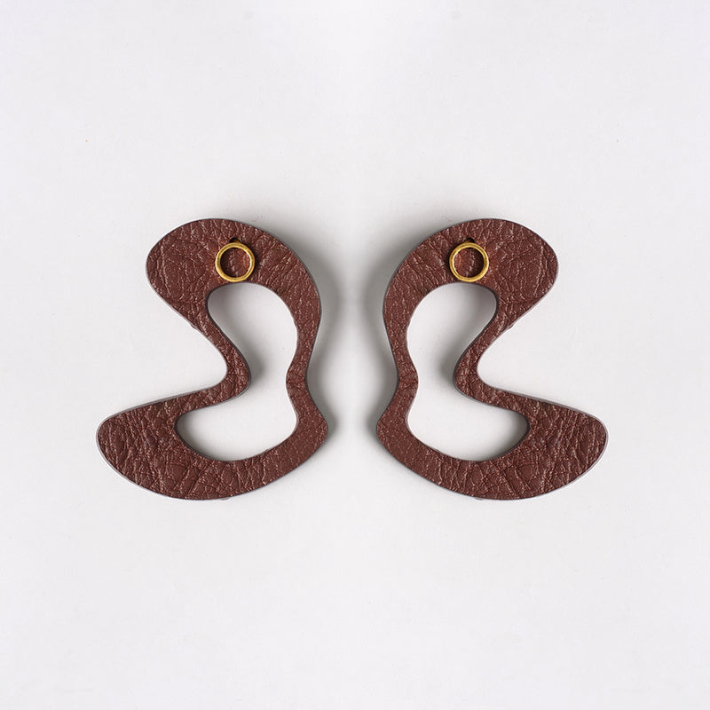 AGITATION MAROON EARRING GOLD LOOP - siddhantagrawal