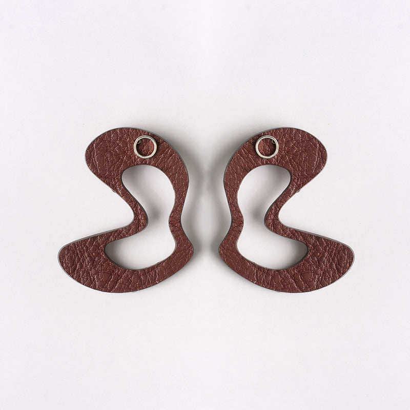AGITATION MAROON EARRING SILVER LOOP - siddhantagrawal