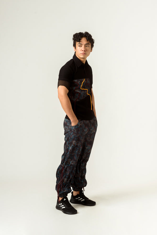 Agitation Print Cargo Trousers - siddhantagrawal