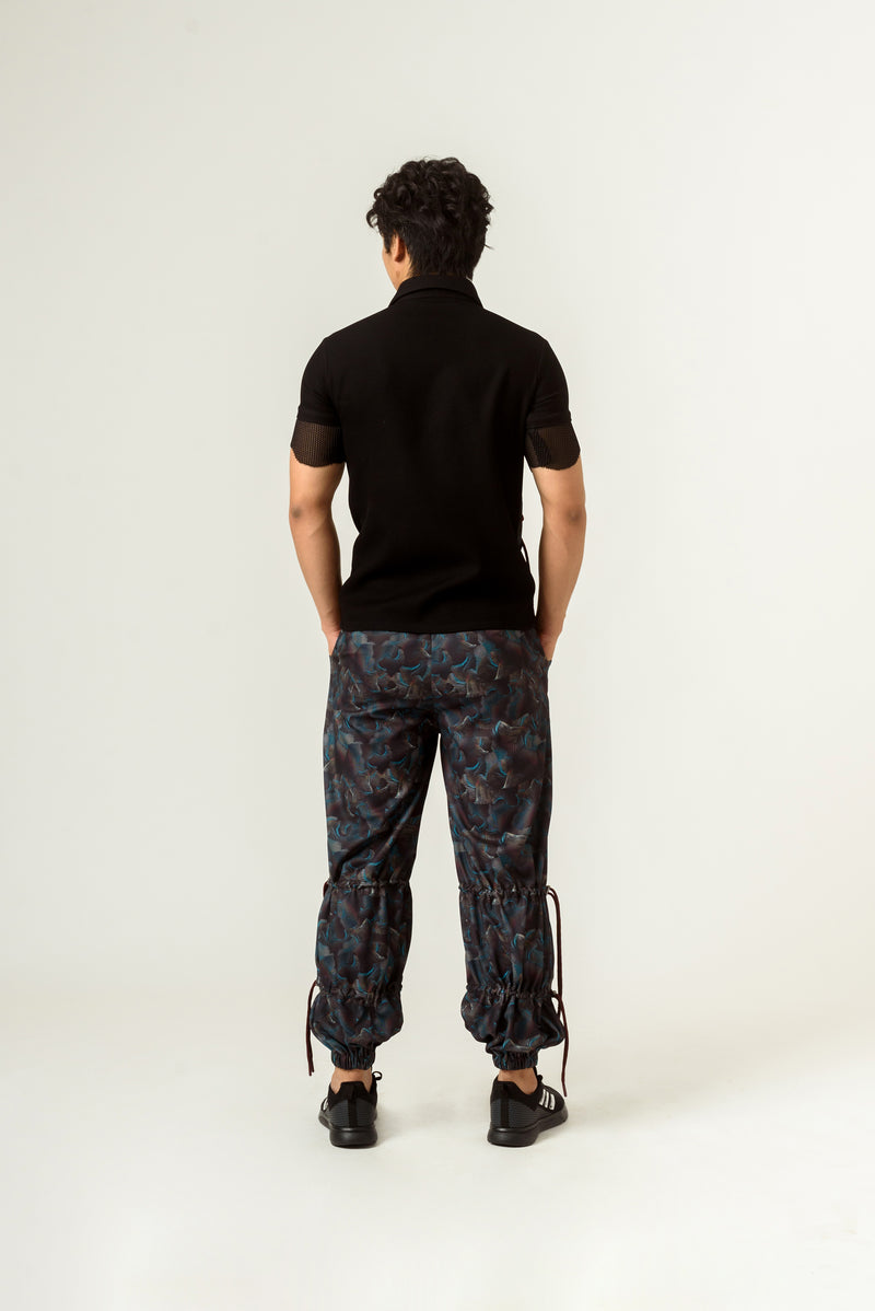 Agitation Print Cargo Trousers - siddhantagrawal
