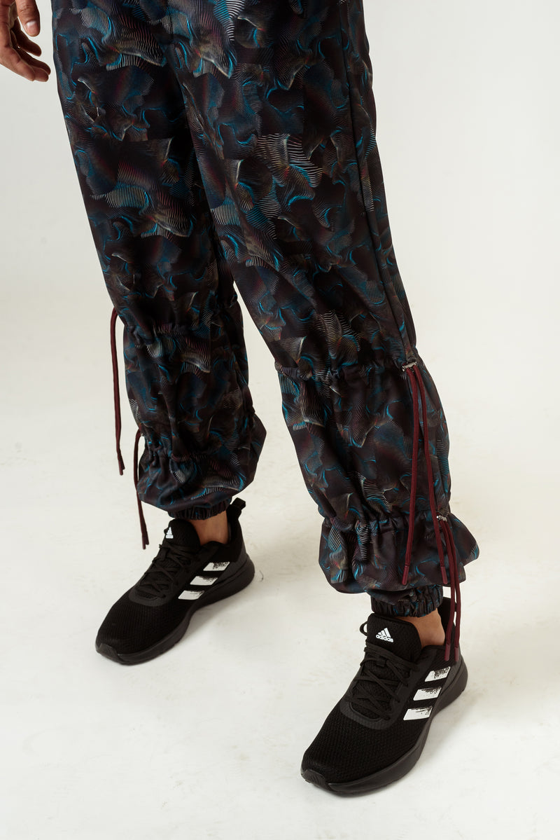 Agitation Print Cargo Trousers - siddhantagrawal