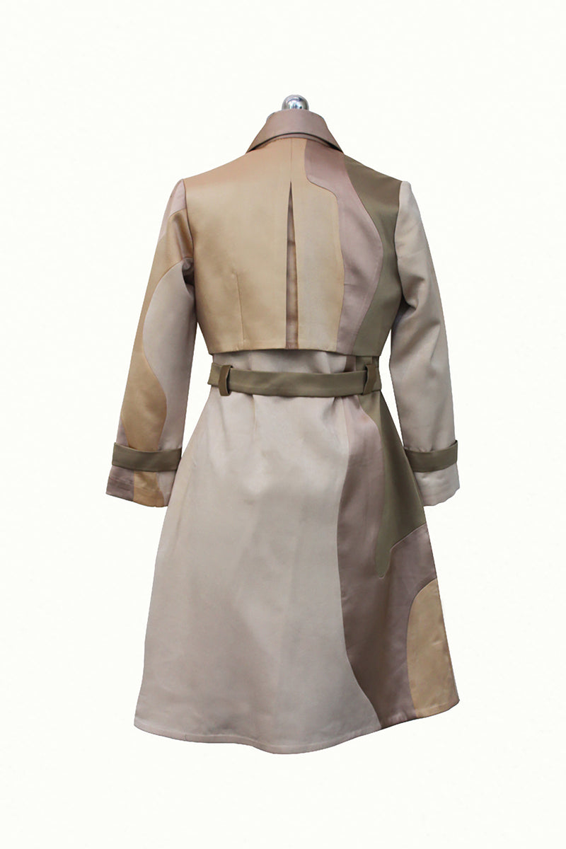 Beige Monotone Trench Coat - siddhantagrawal
