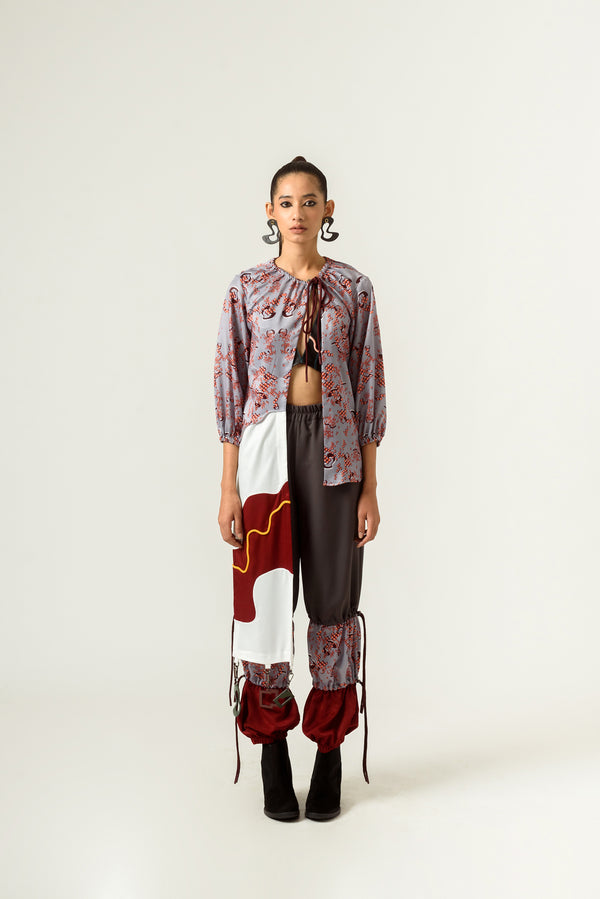 Drawstring DNA-Print Trouser - siddhantagrawal