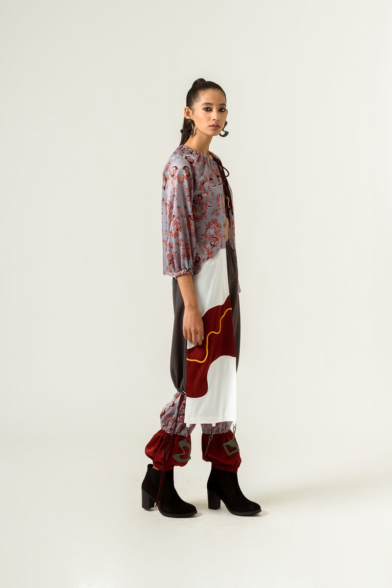 Drawstring DNA-Print Trouser - siddhantagrawal
