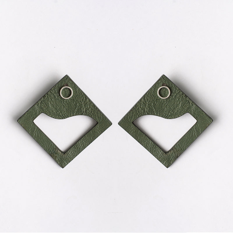 ENNUI BOTTLE GREEN EARRING SILVER LOOP - siddhantagrawal