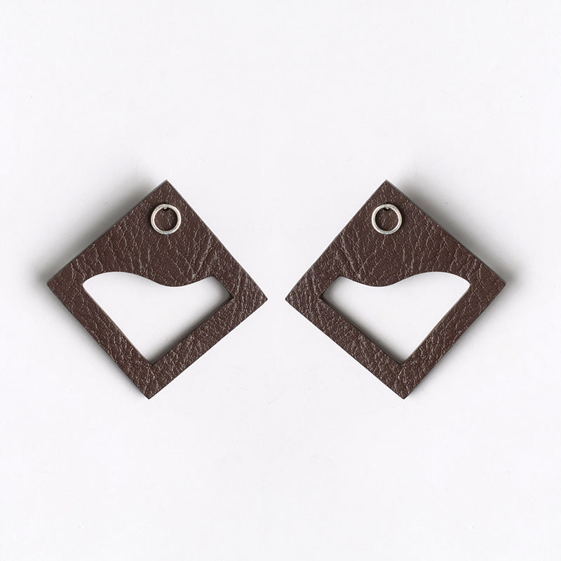 ENNUI BOTTLE BROWN EARRING SILVER LOOP - siddhantagrawal