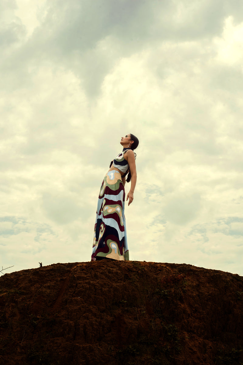 INFINITE FREQUENCY SKIRT - siddhantagrawal