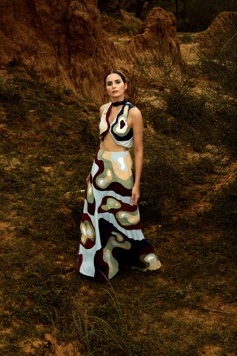 INFINITE FREQUENCY SKIRT - siddhantagrawal