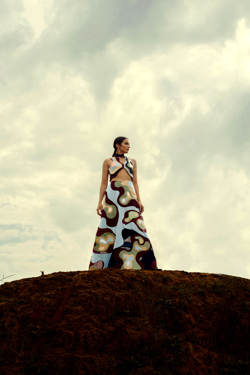 INFINITE FREQUENCY SKIRT - siddhantagrawal