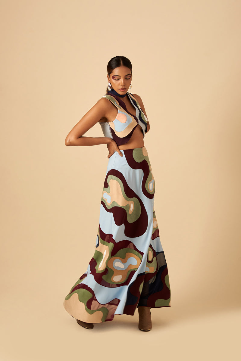 INFINITE FREQUENCY SKIRT - siddhantagrawal