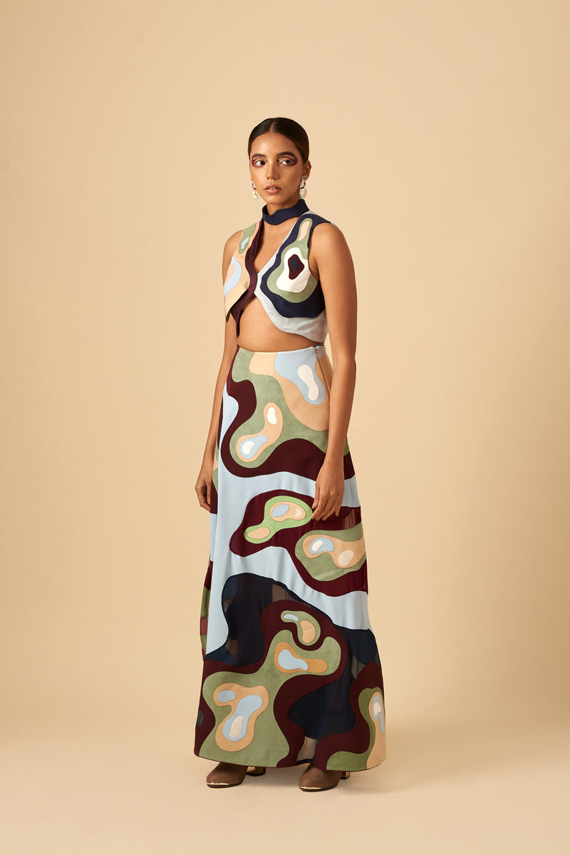 INFINITE FREQUENCY SKIRT - siddhantagrawal