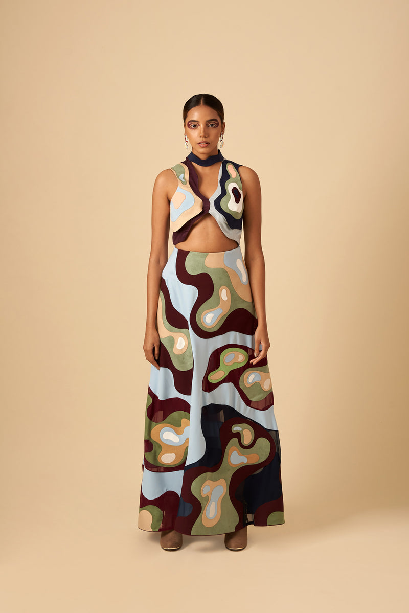 INFINITE FREQUENCY SKIRT - siddhantagrawal