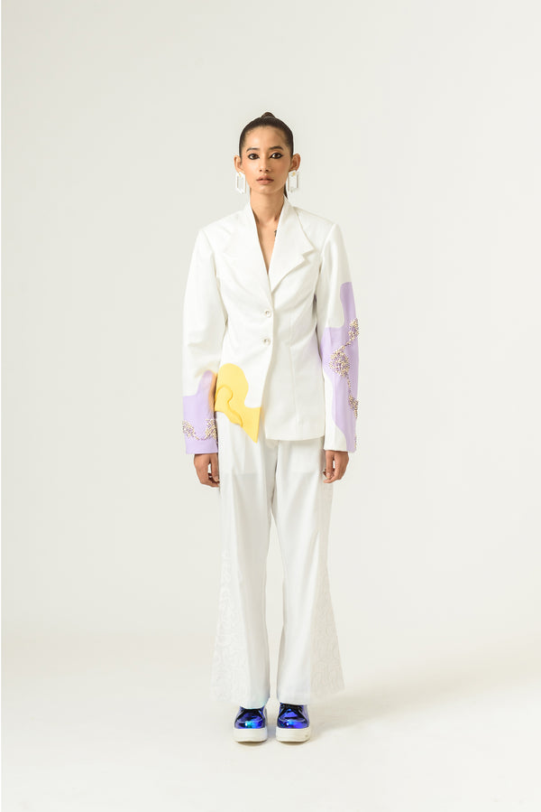 Ivory Lilac Blazer - siddhantagrawal