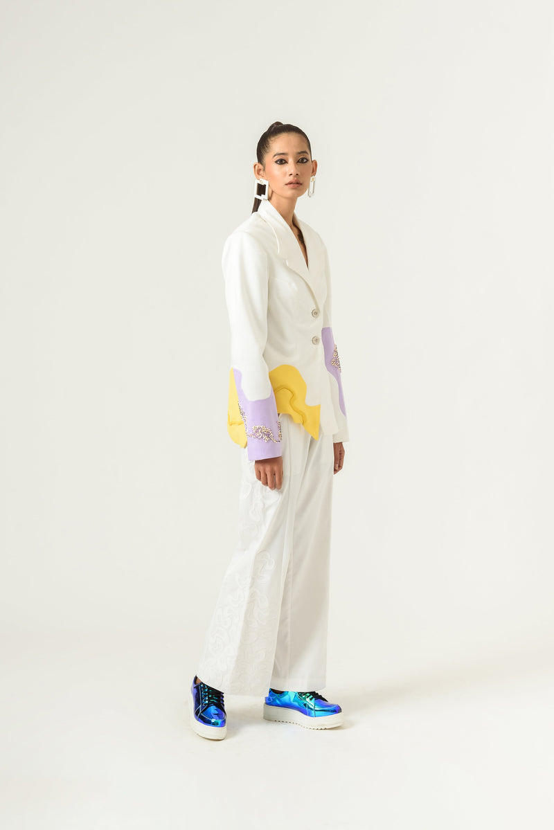 Ivory Lilac Suit - siddhantagrawal