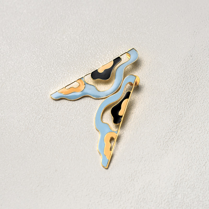 FOLDED WAVES BABY BLUE - siddhantagrawal